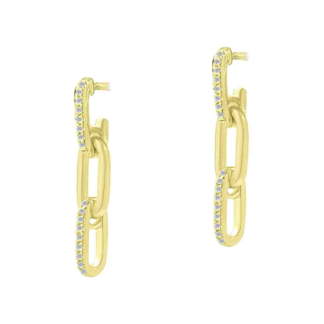 Paperclip Diamond Earrings ER21063A
